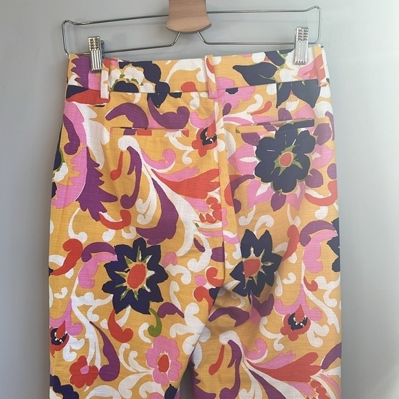 J. Crew Collection High Rise Peyton Pant in Ratti Curly Floral SZ 0 - Picture 4 of 7